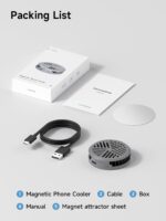 Hagibis Magnetic Cell Phone Cooler Ultrathin Cooling Fan Portable Lightweight Mobile Phone Radiator for iPhone 15 Pro Max, MagSafe Series, iPad Pro, Android, Tablet (Grey) - Image 6