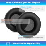 80mm Headphone Cushion Compatible with Rockerz 450, 450 Pro, Sony WHXB700/WH XB700 Extra Bass Bluetooth Headphones, Ear Pads with Soft Protein Leather, High-Density Memory Foam - Black - Image 3