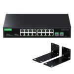 18-Port 2.5GB Switch Unmanaged, Ethernet Switch 2.5 Gigabit, 16 x 2.5G Base-T Ports, 2 x 10G SFP+, Multi-Gigabit 10/100/1000/2500Mbps, Network Switch for Home Office, Plug&Play - Image 2