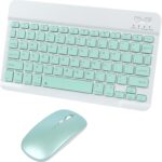 1Pair of Wireless Keyboard and Mouse, Ultra-Slim Bluetooth Keyboard and Mouse Combo for Apple iPad iPhone iPadOS/iOS 13 and Above Samsung Tablet Phone Smartphone Android - Multicolor - Image 2