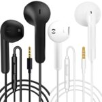 2 Pack Wired In-Ear Earphones Wired Earbuds Noise Cancelling Headphones and Earphones Ergonomic Stereo with Microphone, 3.5 mm Jack for Samsung Huawei Android MP3 etc - Image 2