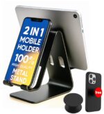 2 in 1 Universal Mobile Tablet Stand | Metal Mobile Stand | Tablet Stand for Table & Desk | Mobile Phone Holder Stand | Smart Gadgets for Home Office | iPad Stand Holder,1 pic - Image 2