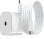 20W USB-C Power Adapter & Cable Compatible for iPhone 16/16 Plus/16 Pro/16 Pro Max, iPhone, iPad & AirPods Series with PD 3.0 (Adapter & Cable) | 20 WATTS | C to C | White. - Image 2