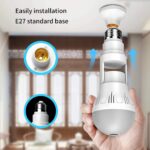 2MP WiFi Bulb Camera, Golden Color, Night Vision, 2-Way Talk, Motion Detection, SD Card Slot, 360° View, Wireless Smart Home Security - Image 2