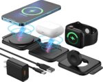 3 in 1 Wireless Charger, Portable Wireless Charging Pad, Magnetic Foldable Charging Station, 15W USB C Charging Station Compatible - Image 2