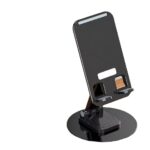 360° Rotatable & Foldable Mobile Phone Holder with Metallic Base | Adjustable Height & Angle | Anti-Skid Tabletop Mobile Stand for Smartphones & Tablets | Perfect Home, Office, Bed & Gifting - Image 2