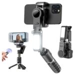 360° Smart Shooting Gimbal with Face & Object Tracking,Auto-Rotation Tripod Stand, Rechargeable Battery & Glowing Lights, Ideal for Vlogging, Live Streaming & Video Calls (KM01) - Image 2