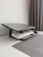 3D Printed Laptop Stand with Keyboard Storage | Ergonomic Desktop Riser for Better Viewing Angle | Space-Saving Desk Organizer for Laptop, Keyboard & Accessories - Image 2