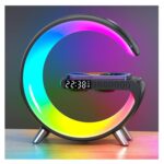 4-in-1 Intelligent LED Table Lamp | Wireless Charger, Night Light, Bluetooth Speaker, & Alarm Clock, App-Controlled, for Bedroom & Home Office Decor (Black) - Image 2
