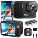 4K 60FPS 48MP WiFi Action Camera with Touch Screen, 50FT Underwater Waterproof Camera, No Case Needed, EIS Motorcycle Camera, 8X Zoom, 64GB Card, Remote Control, Batteries & Mounting Kits - Image 2