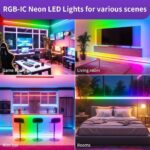 5 Meter Smart Neon Strip Lights | RGB LED Rope Light | RGBIC Dream Color Technology | App Control | Remote Control | Built-in Music Sync | Smart Timer | AmbiMotion TV LED Backlight - Image 2