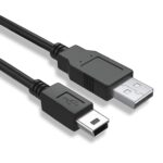 5 Pin Mini USB Cable (35 CM) USB 2.0 Type A to Mini B Cable Compatible with GoPro Hero 3+, PS3 Controller, MP3 Player, Digital Camera (Black) - Image 2
