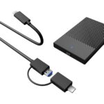 500GB Portable External Hard Disk 2 in 1 (Type c to USB and Type c to Type c) for PC Laptop Windows and Mac, 1 Year Warranty, External HDD - Black.(k) - Image 2