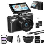 5K Digital Camera for Photography & Video – 75MP UHD Vlogging Camera with WiFi, Autofocus, 3" Flip Screen, 18X Zoom – Compact (Pro Kit, Black) - Image 2