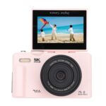 5K Digital Camera for Photography, WiFi 75MP Autofocus Vlogging Camer, 3 Inch 180 Degree Flip Screen with 18X Digital Zoom, Travel Flash Camara for Beginners Adults - Image 2