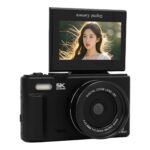 5K Digital Camera for Photography, WiFi Instant Sharing Vlogging Cameras for 3" 180° Flip Screen with 18X Zoom 75MP Compact Travel Camara with AF Auto Focus (64GB) - Image 2