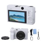 5K WiFi Digital Camera, 18x Zoom 75MP Dual Lens Vlogging Camera with 8 Modes, Flash & Microphone, for Selfie Home Photography (White) - Image 2