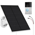5W Solar Panel Charger Compatible with Ring Video Doorbell 3/3 Plus /4 Battery, Battery Video Doorbell Plus, IP65 Waterproof, 360° Adjustable Mount,10ft Charging Cable, - Image 2