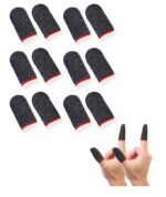 6-Pack Finger Slips for Gaming, Gaming Finger Sleeves，Professional Touch Screen Gaming Finger Sleeves, Anti-Slip Sweat-Proof Thumb Sleeves for Mobile Gaming, Compatible with - Image 2