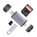 6 in 1 with OTG, SD Card Reader, USB Type C, USB 3.0 and Micro USB, for Memory Card | Portable Card Reader | Compatible with TF, SD, Micro SD, SDHC, SDXC, MMC, RS-MMC, Micro SDXC - Image 2