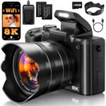 8K Digital Cameras for Photography Autofocus, 2026 Upgrade 88MP WiFi Professional 16X Zoom Photography Camera with Dual-Lens for YouTube, SD Card, Lens Hood, Touch Screen, 2 Batteries & Charging Stand - Image 2
