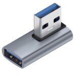 90 Degree USB Adapter Left Angle USB 3.1 Male to Female Extender USB A-A Direction Converter for PC, Laptop, USB A Charger, Power Bank and More - Image 2