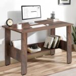 ABOUT SPACE Study Table | Multipurpose Office Desk | Tables for Students & Adults | Engineered Wood Drawing Table | Table with Storage| Computer Table | Writing Table - (L90 x B50 x H78.5 cm - Walnut) - Image 2