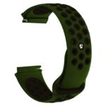 ACM Watch Strap Silicone Belt 20mm Compatible with Fire-Boltt Cobra Bsw086 Smartwatch Sports Dot Band Olive Green with Black - Image 2