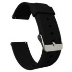 ACM Watch Strap Silicone Belt 22mm compatible with Fire-Boltt Talk 2 Bsw042 Smartwatch Casual Classic Band Black - Image 2