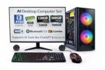 AI Ready Desktop Computer Set with 20" LED Monitor – Core i3-4130 3.4GHz, 8GB DDR3 RAM, 128 GB SSD,500 GB HDD WiFi 6, Bluetooth 5.0, RGB Combo, Supports AI Tools Like ChatGPT & Gemini AI - Image 2