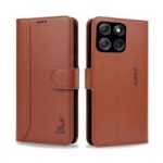 AIBEX ® Compatible for Motorola Egde 70 Fusion 5G Flip Cover Leather Finish | Inside TPU with Card Pockets | Wallet Stand | Complete Protection Flip Case Brown - Image 2