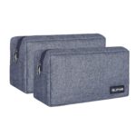 ALIFIYA Polyester Gadget Charger Pouch/Travel Organizer Pouch for Cables/Hard Disk/Charger (Grey - Pack of 2) - Image 2