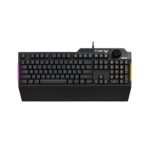 ASUS Membrane USB Gaming Keyboard for PC - TUF K1 Programmable, Onboard Memory with Dedicated Volume Knob, Aura Sync RGB and Side Lighting Detachable Wrist Rest Spill-Resistant (Black) - Image 2