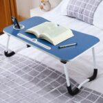 AUNO Homes Table Laptop Study Bed Home Wooden Foldable Students Stand Office Computer Desk Folding Work Tables Laptops Portable (Blue), 40 Centimeters, 60 Centimeters - Image 2