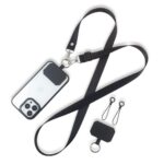 AccuPrints Sumiko Crossbody Utility Phone Lanyard - Strap | Phone Necklace Comfortable Around The Neck, Compatible with All Smartphones (Black Strap) - Image 2