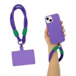 AccuPrints Sumiko Phone Wrist Lanyard Rope – Anti-Lost, Secure & Stylish Hand Strap for smartphones (Purple and Green) - Image 2
