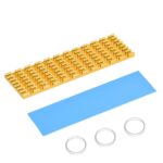 Aluminum Heat Sinks for M.2 SSD Heatsink Cooling Radiator, PCIE M.2 SSD Cooling Fin for Laptop Computer Silicone Heat Dissipation Pads + Accessories Included,Pack-of-1,Golden - Image 2