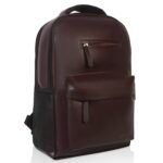 Amazon Basics Leather Laptop Backpack (15.6 Inch) | Water Resistant | Large Storage Compartments | Breathable Shoulder Straps | for Office, Travel or College (Brown) - Image 2