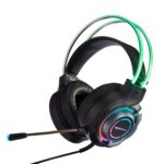 Amazon Basics RGB Wired Gaming On Ear Gaming Headphone, 2 Meter Braided Cable, with mic, Suspension Design, 3.5mm Connector (USB A only for RGB, Black) - Image 2