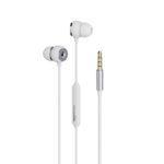 Amazon Basics Wired Earphones with 3.5mm Jack/Aux | in Ear Wired Earphones | Deep Bass, Tangle-Free Cable, Comfortable Fit | White - Image 2