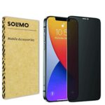 Amazon Brand - Solimo Privacy Tempered Glass Screen Protector For iPhone 12 and 12 Pro (6.1 Inch) | Edge-To-Edge Protector | Easy Installation Kit | Anti-Spy - Image 2
