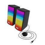 Ant Esports GS510 Multimedia 2.0 Channel USB Powered Bluetooth RGB Gaming Speakers with Control pod for Volume, RGB and Memory Card Slot -Perfect Computer Speakers for Desktop, PC, Laptop,Mobile-Black - Image 2