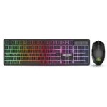 Ant Esports KM1650 Gaming Keyboard & Mouse Combo, Wired Backlit Rainbow LED Keyboard & 3200 DPI Gaming Mouse for PC/Laptop - Black - Image 2