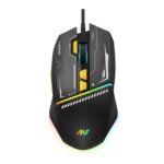 Ant Ghost 50 RGB Gaming Mouse with12800 DPI Wired Optical Gamer Mouse with 8 Programmable Buttons & Software Support DIY Key Binding Fast Fire Button 1KHz Polling Rate – Black - Image 2