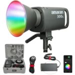Aputure amaran 300c Video Lighting,300W RGBWW Full Color Bowens Mount LED Video Light,CCT 2,500K~7,500K 26,580 lux @ 1m APP Control Continuous Lighting for Photography, Studio Light - Grey - Image 2