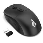 Archer Tech Lab Wireless Mouse, 2.4GHz USB Nano Receiver,3 DPI (800/1200/1600), Ergonomic Lightweight Design 55g, 10M Range, Plug & Play,2 Million Clicks, for Windows PC/Laptop (Precision 100-Black) - Image 2