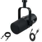 Audio Array AM-C11 XLR/USB Dynamic Podcast Microphone | Built-in Monitoring | One Touch Mute and Volume Control | Premium Metal Build | 2M XLR & USB Cable | Streaming, Gaming, Podcasting, Singing - Image 2
