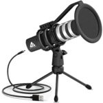 Audio Array AM-C4 USB Plug & Play Condenser Microphone with Tripod, Pop-Filter & Shock Mount | for Conference, Gaming, Podcasting, Voice Over, YouTube, Skype, Zoom & Live Streaming on iOS,Windows - Image 2