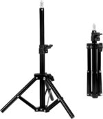 Auslese® Portable Metal Tripod 2 Feet (24 Inch) Long Stand with Lightweight & Adjustable Mobile Clip Holder for All Mobiles & Cameras (Black) (Metal Tripod) - Image 2
