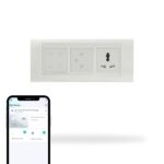 Aziot 6 Module Switch Board Plate | Smart 4 Touch, Fan Touch SW & Socket (Glass Finish) | WiFi + BLE | Google, Alexa & Siri (white) - Image 2
